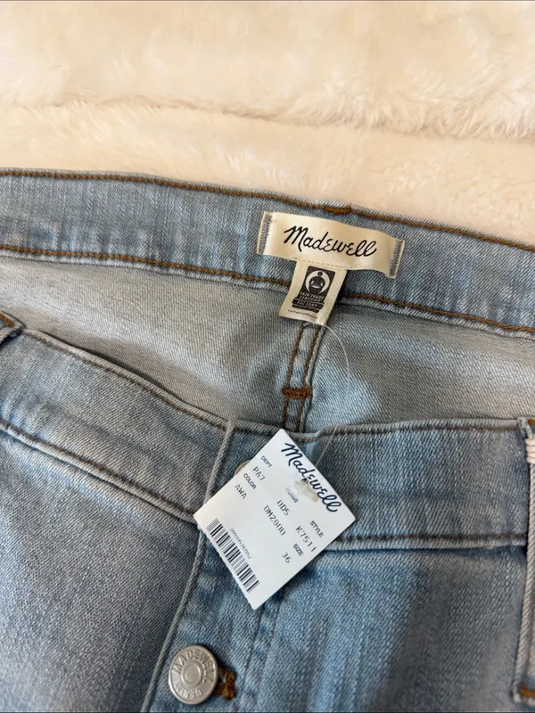 NWT Madewell size 36 High Rise Skinny Crop with Button-Fly - Image 2