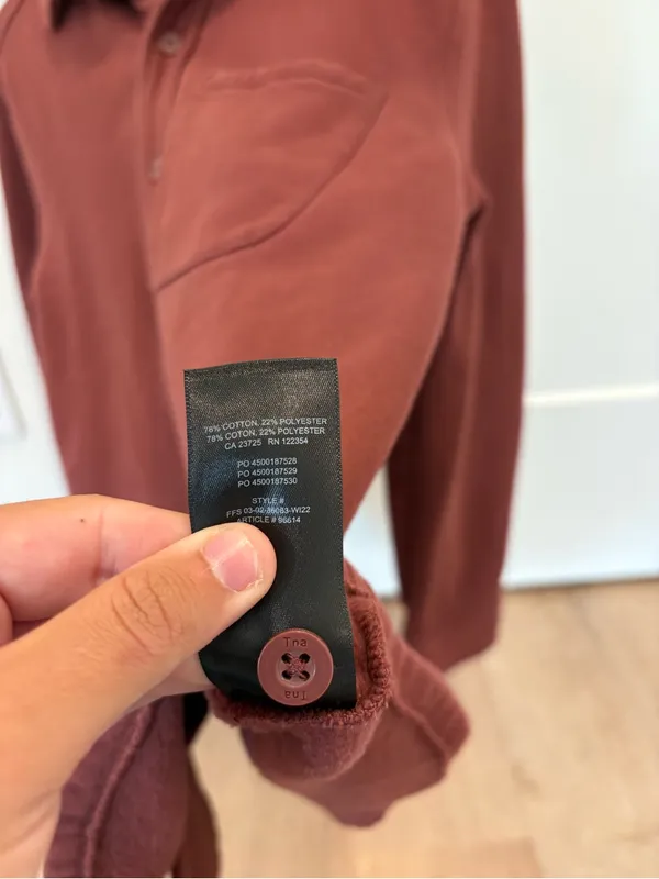 Aritzia TNA Cozy Fleece Boyfriend Button Up - Image 4