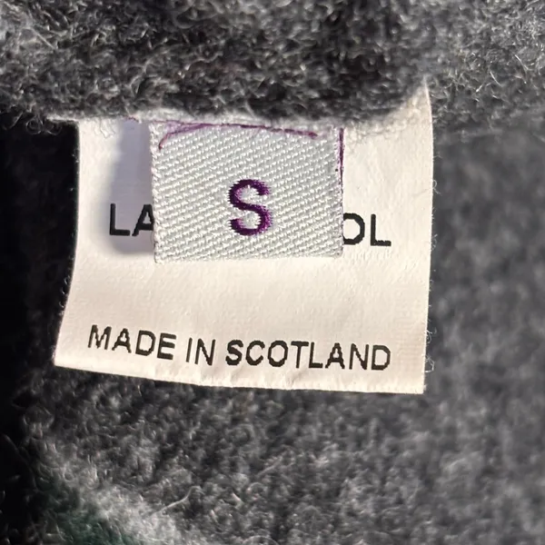 Harry Potter Lambswool Slytherin Sweater Grey Green Made In Scotland Small‎ Prep - Image 5