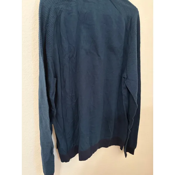 NEW Ted Baker Women's Size 6 Sweater Dark Blue Green Cotton Crewneck Pullover - Image 9