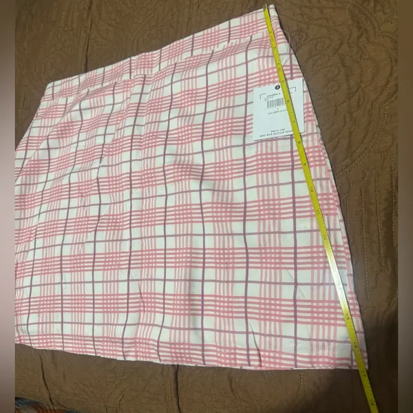 O'Neill Pink and White Plaid Mini Skirt - Image 3