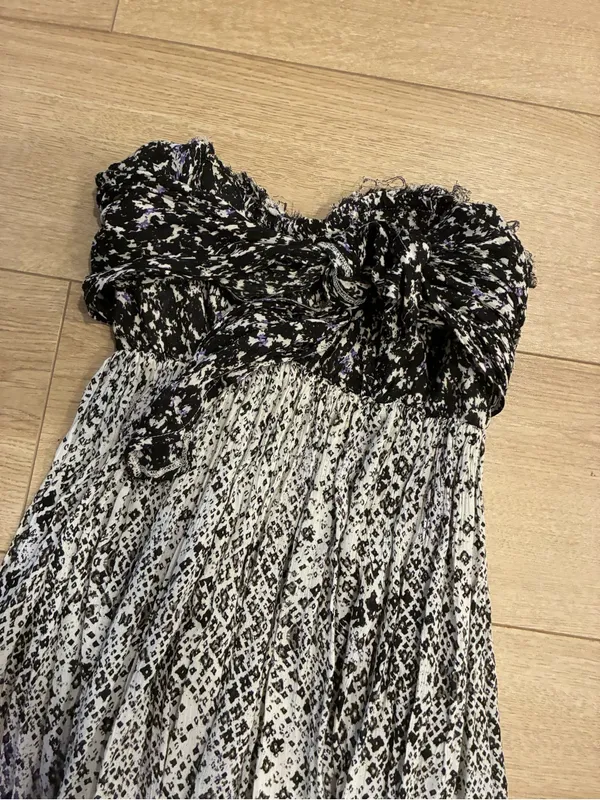 FP One Free People Women’s Bali Nights Strapless Mini Dress Raw Hem Size S - Image 2