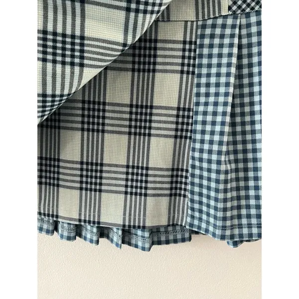 Urban Outfitters Skirt Women's Medium Blue Plaid Twee Pleated Mini Academia - Image 4