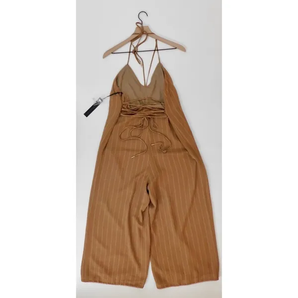 NWT!! HOUSE OF HARLOW 1960 x Revolve‎ Paolo Jumpsuit Tawny Brown Festival Large - Image 8
