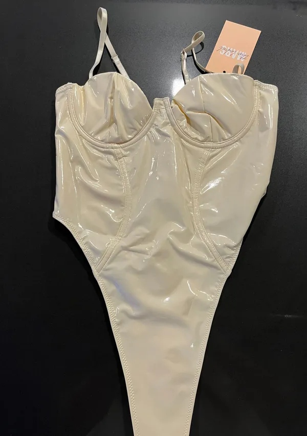 Mars The Label Leather Bodysuit Size 4 - Image 2
