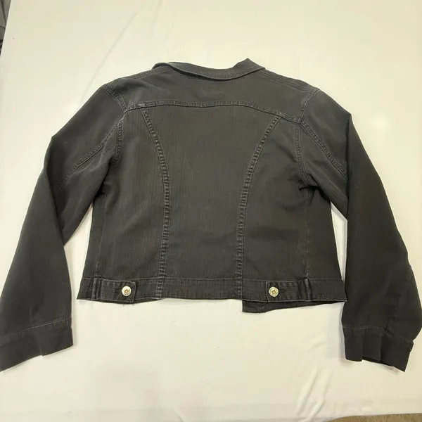 Judy Blue Women's Black Denim Jean Jacket Style No. 711 Size XL - Image 9