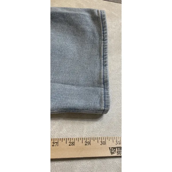 Hollister Womens 13R Curvy Low-Rise Dad Jean Light Blue Distressed‎ Stretch NEW - Image 4