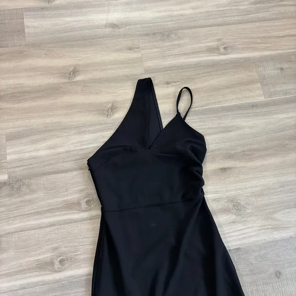 Abercrombie & Fitch Asymmetrical One-Shoulder Maxi Dress Women Small Black - Image 2
