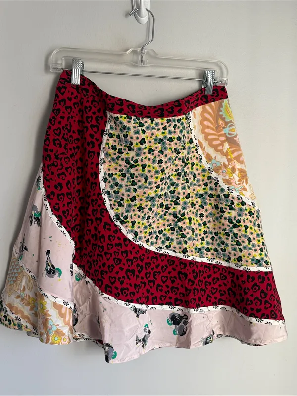 Coach 1941 floral patchwork circular silk skirt 8 - Image 2