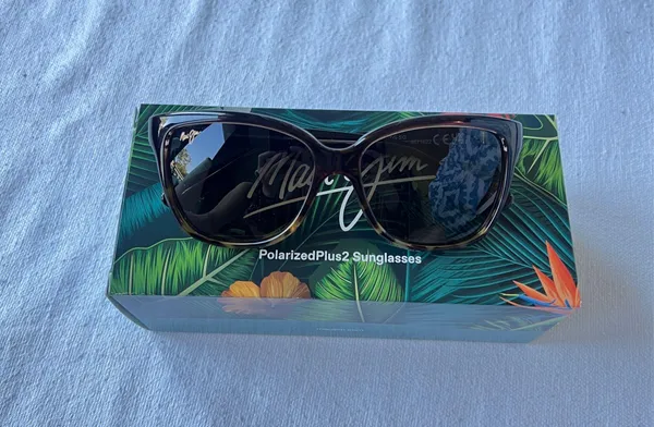 NWT Maui Jim Starfish Translucent Chocolate + Tortoise Frame Sunglasses w/ Trifold Case - Image 4