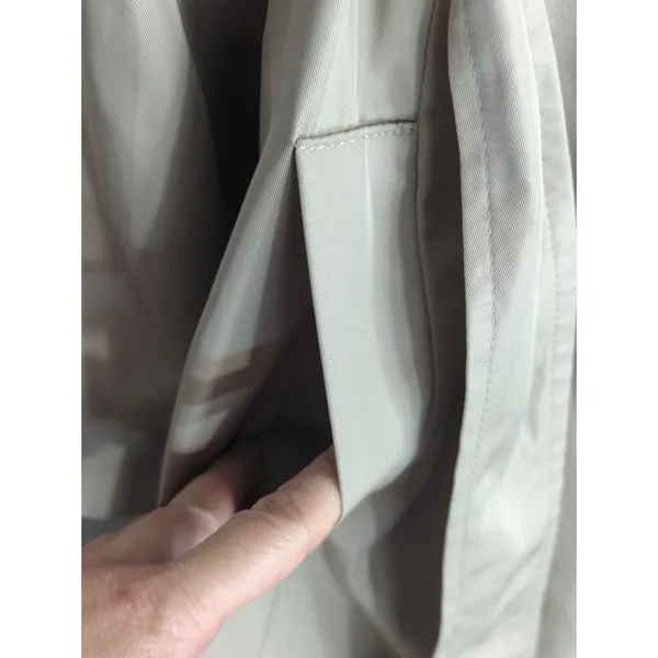 Zara Basic Khaki Trench Coat Women's Medium Neutral‎ Outdoor Gorpcore Minimalist - Image 4