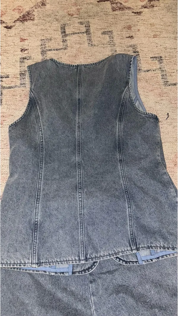 Entro denim vest, and skort set  - Image 4