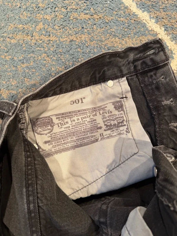 Women’s Levi’s Black Washed Jean Shorts - Image 5