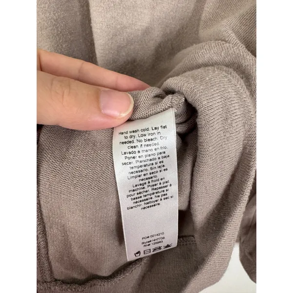 Beyond Yoga Womens Cozy Fleece V-Neck Pullover Mauve Brown NH7738 Large - Image 5
