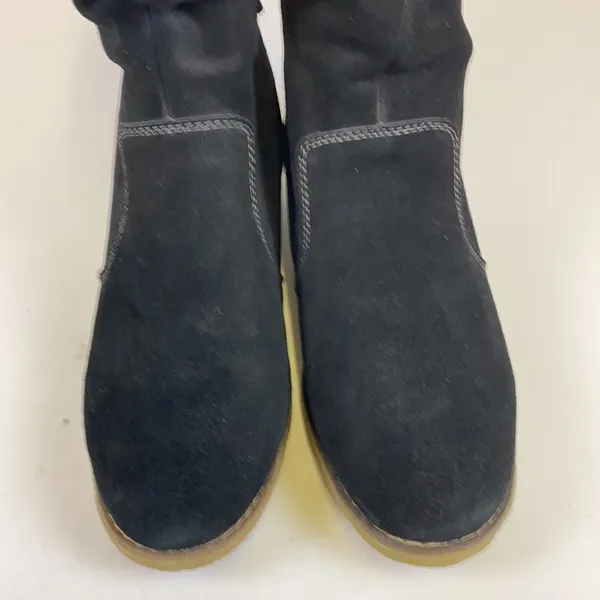 LANDS END Gray‎ Suede Sherpa Lined Boots Size 10D C1 - Image 5