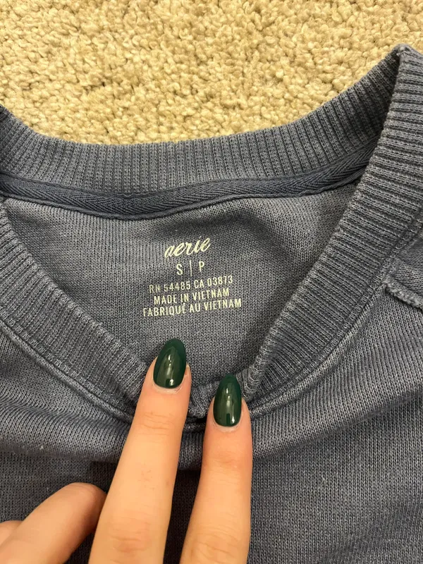 Aerie Cropped Crewneck Sweatshirt - Image 2