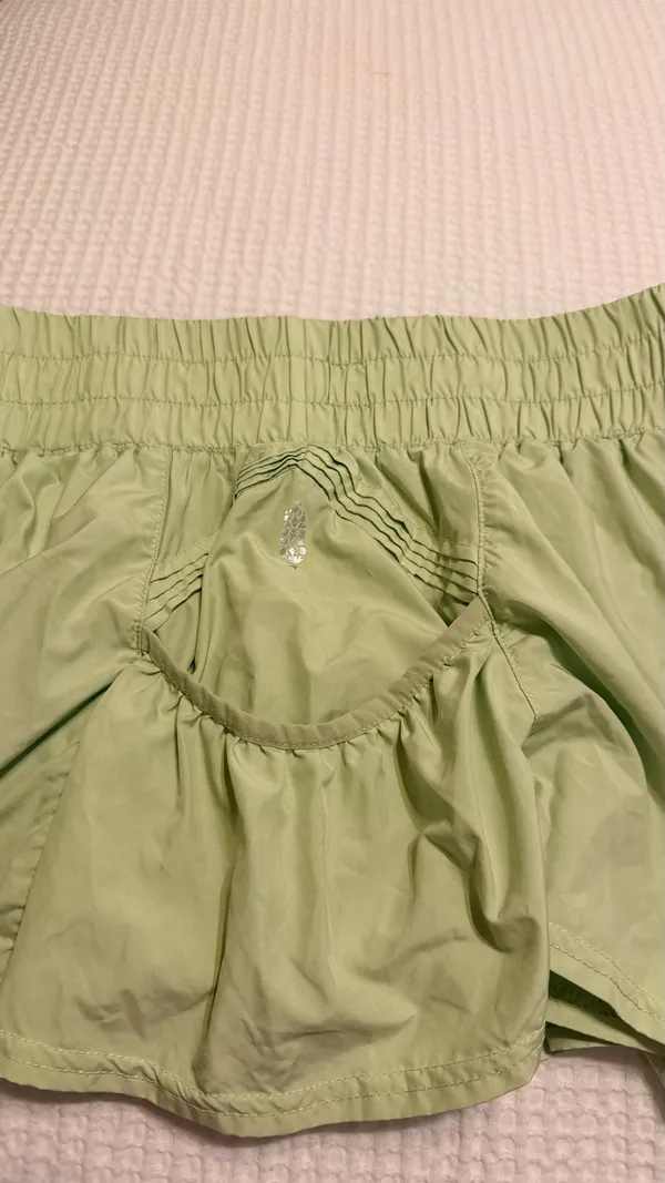 Free People Movement Get Your Flirt On Shorts Green - Image 3