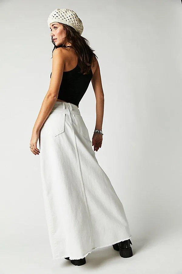 Free People Come As You Are Denim Maxi Skirt - Image 2