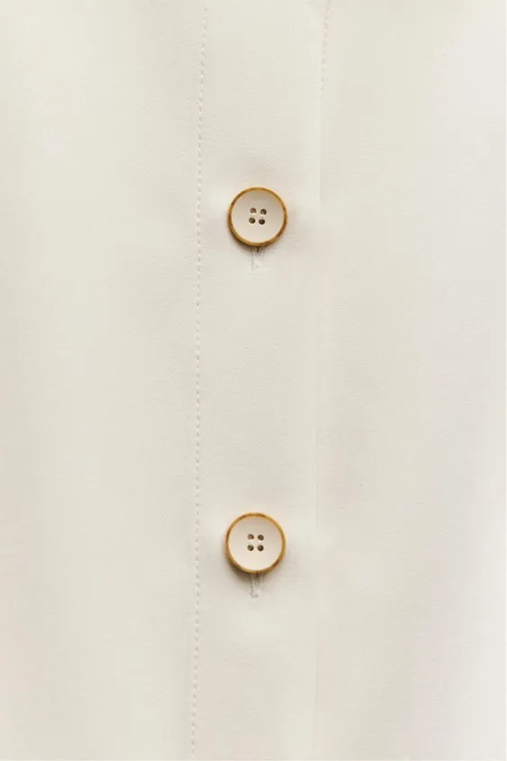 Zara mini dress pleated skirt collar button up ivory casual classic old money - Image 6