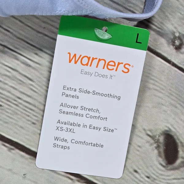 Warners Easy Does It Seamless Stretch Wireless Bra Light Blue RM3911A Large NWT - Image 7