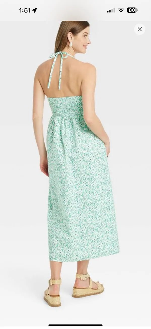 Midi Sundress Universal Thread Green Floral  - Image 2