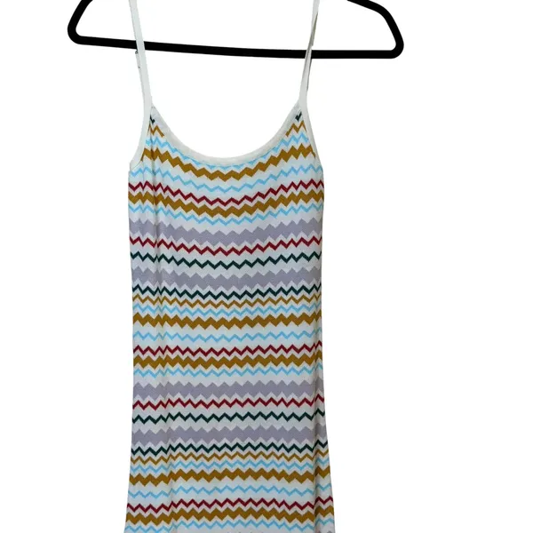 Edikted Women Multicolor Chevron Zig Zag Knit Maxi Dress Sleeveless Small NWT - Image 2