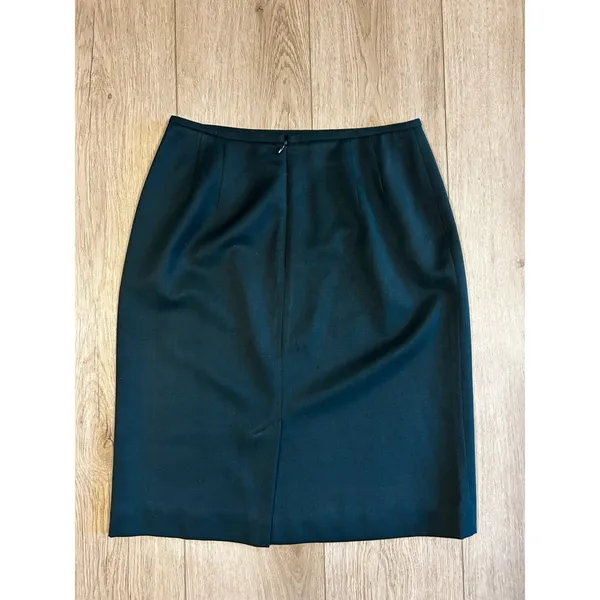 Liz Claiborne Collection Womens Forest Green 100% Wool Pencil Skirt Size 8 - Image 5