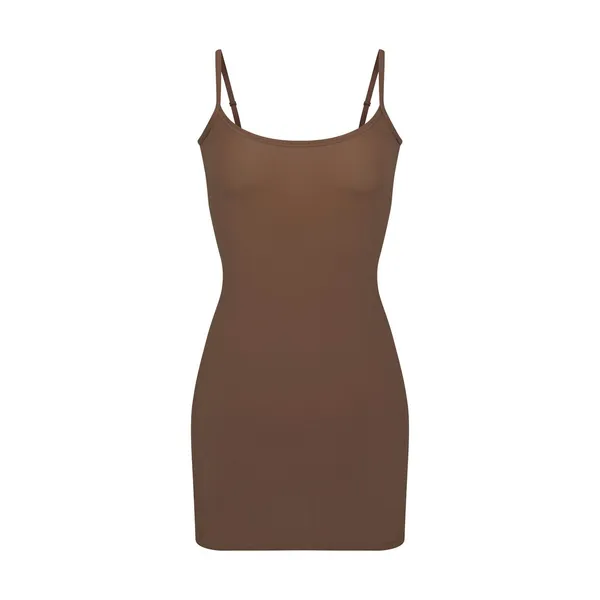 SKIMS Brown Slip Dress Mini - Image 2