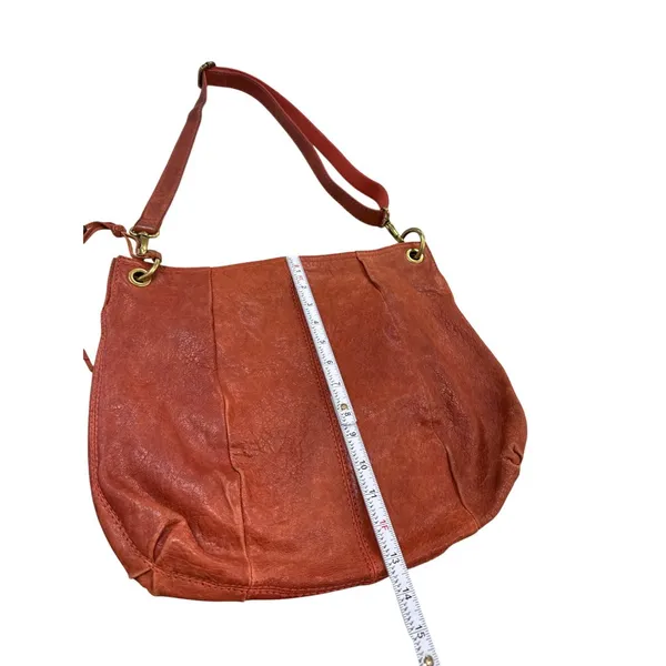 Vintage Fossil Womens Red Leather Shoulder Bag Purse SKU 7234 - Image 2