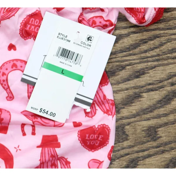 NEW Roudelain Valentine's Fairytale Pajama Shirt Top EJJE319M Cowgirl Pink L - Image 3