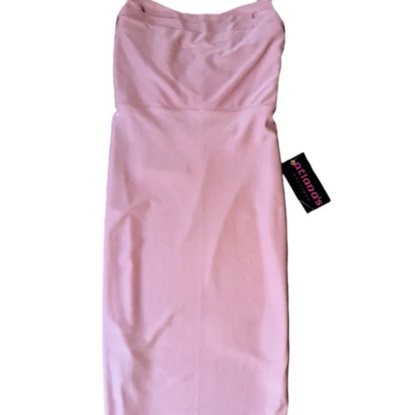 Rose Gold Blush Pink Formal Dress - Image 2