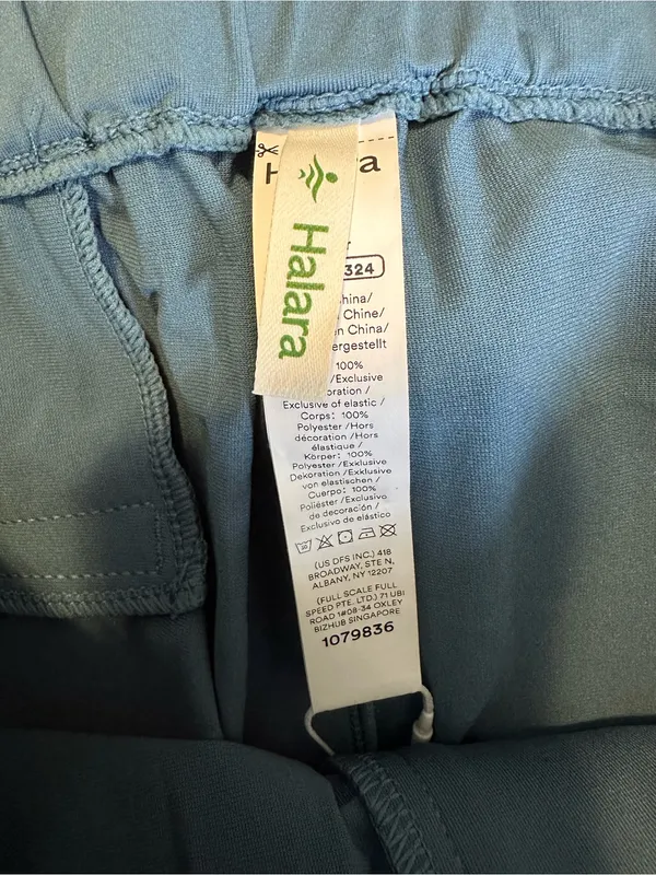 Halara Flex Mid Rise Pocket Straight Leg Work Pants Abyss Blue Womens Large NEW - Image 5