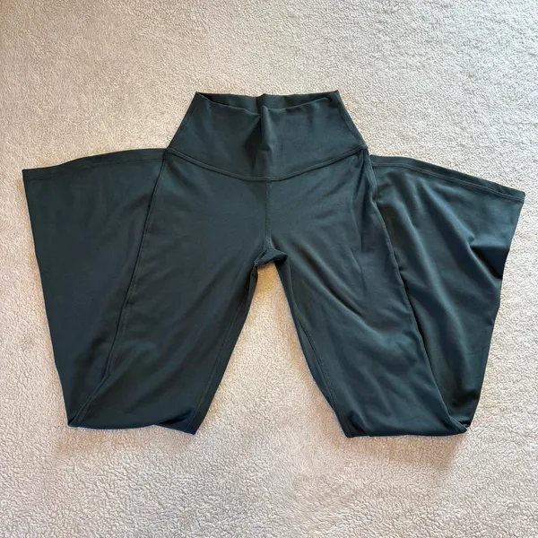 Gilly Hicks Gray Blue Active Recharge High Rise Split Hem Flare Yoga Leggings Tights - Image 6