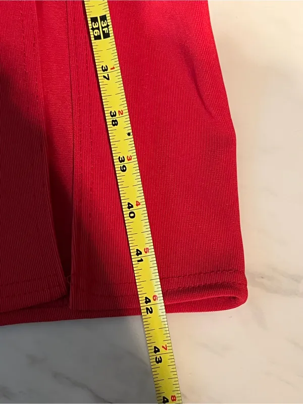 Missguided Red Bodycon Midi Dress Side Slit Spaghetti Strap NWT US 6 - Image 8