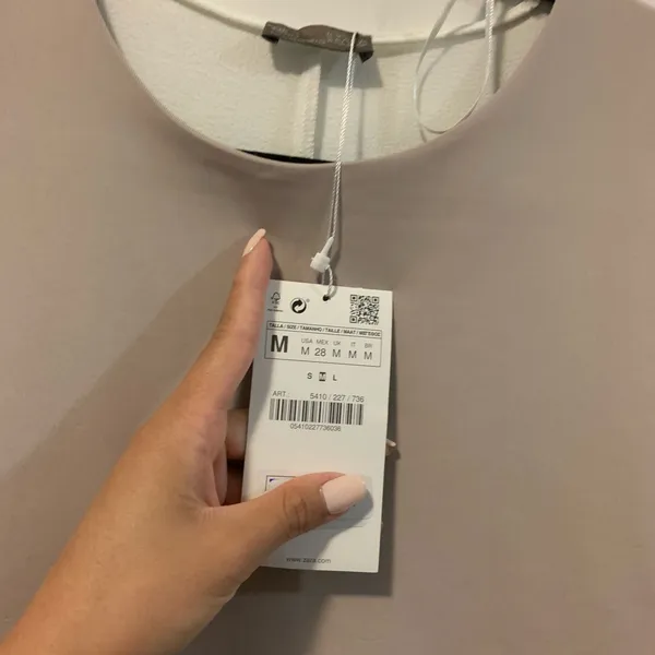 Zara Beige Asymmetrical Tank Top - Image 2