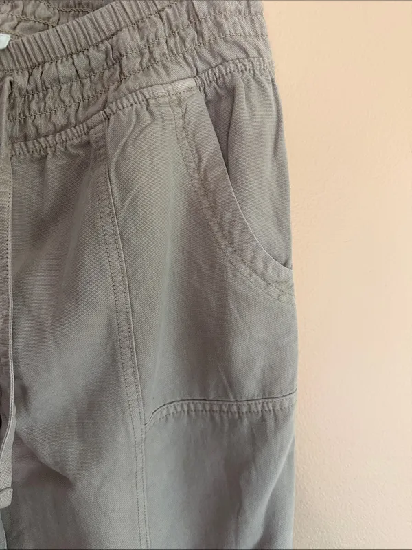 aerie Wide-Leg Drawstring Pants in Taupe - Image 3
