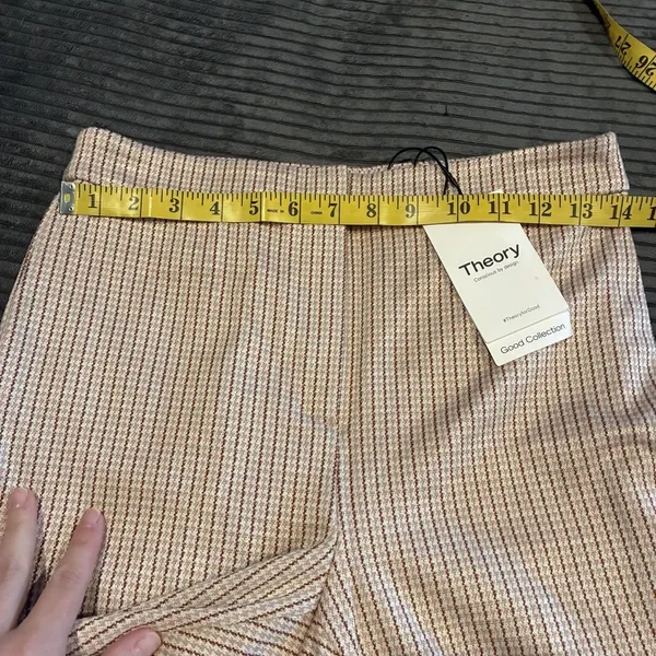 Theory Pants Women Size 4 (28x26) Blush Multi Stratton Knit - Image 6