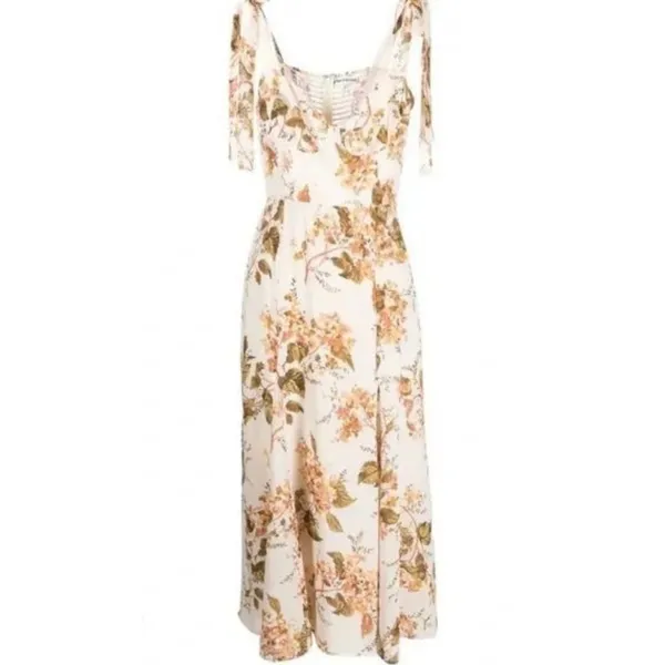 Reformation Twilight Midi Dress Floral Bella Sundress Boho Earth Tones Size 6 - Image 8