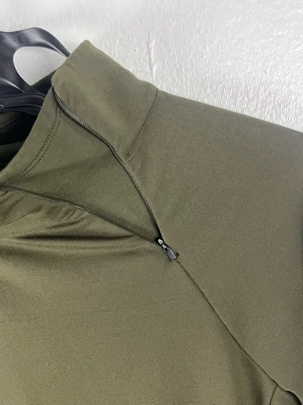 REI Green Mock Neck Long Sleeves Pullover Size Small Hiking Camping Outdoors - Image 8