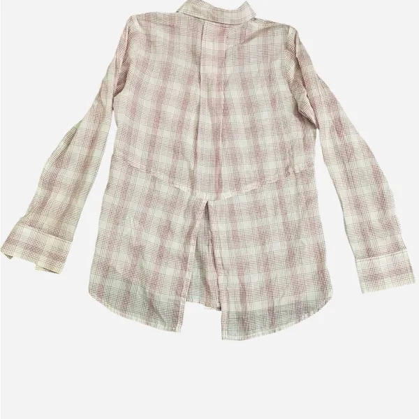 Ariat women Pink Plaid Button Down Shirt - Image 2