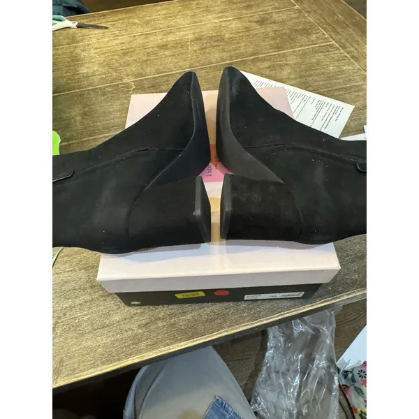 Kate Spade Alihandra Luxe Suede Ankle Boots Black‎ Women's Size 10 - Image 7