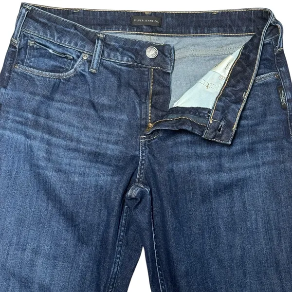 Silver Jeans Co Avery Skinny Crop Dark Wash 32x25 - Image 2