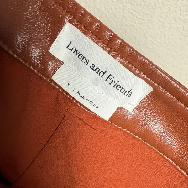 Revolve Lovers and Friends Women‎ Size XS Faux Leather High Rise Georgia Pants - Image 6
