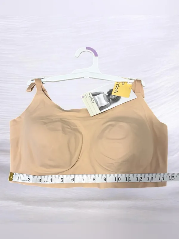 NWT True & Co. True Body Scoop Neck Adjustable Strap Bra - Size XL - Beige - Image 4