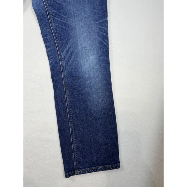 Express Jeans Girlfriend Jeans Women 14 Blue Distressed Mid Rise Denim Ankle - Image 12
