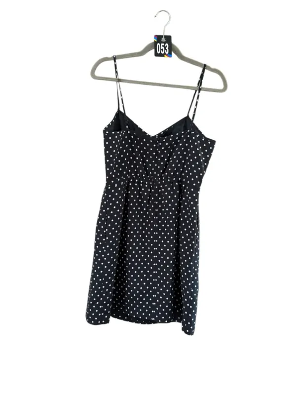 Women's J.Crew Black & White Polka Dot Mini Dress Size 6 - Image 8
