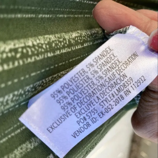 Exist Maxi Dress Large‎ Olive Green Cold Shoulder Striped Knit LMD8359 - Image 10
