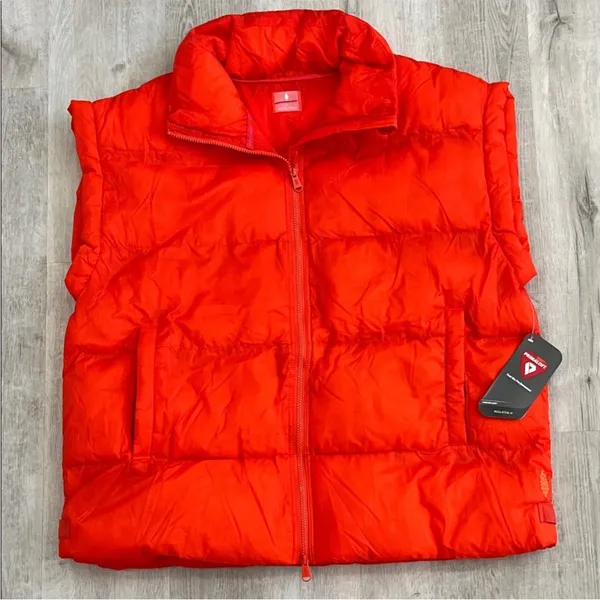 NWT FP Movement Free People‎ In a Bubble Puffer Vest Orange Size M Primaloft - Image 7