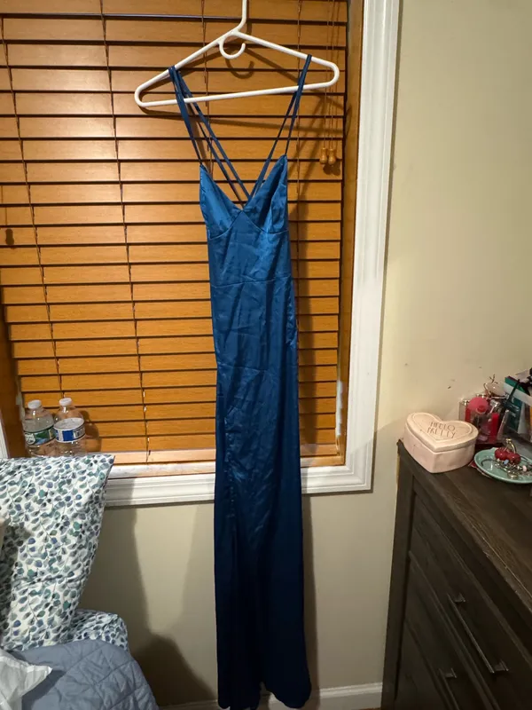 Long blue green dress SHEIN - Image 3