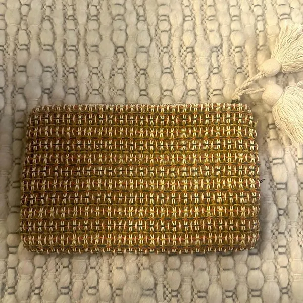 Madewell Large Tassel Raffia Zip Pouch - Image 2
